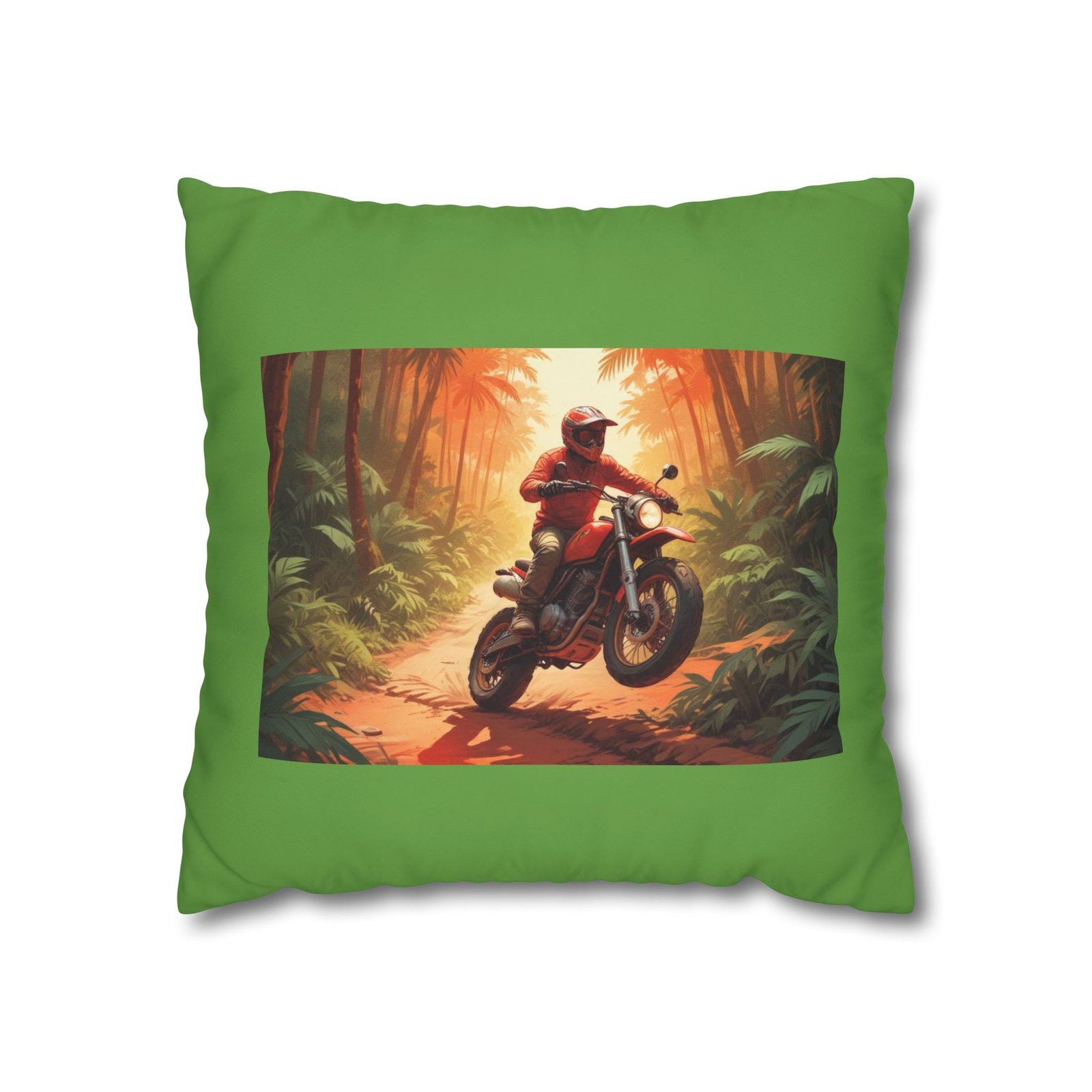 Scrambling Bikes Square Poly Canvas Pillowcase - Image 5