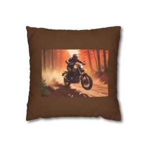 Scrambling Bikes Square Poly Canvas Pillowcase