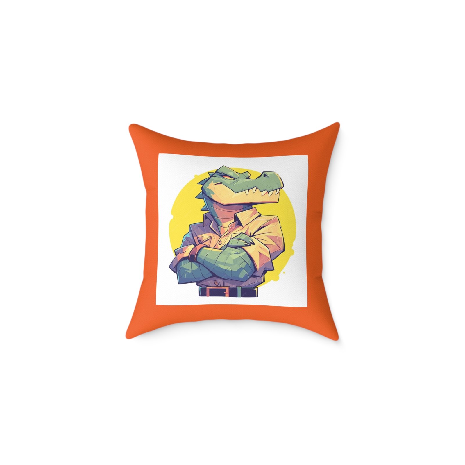 Dinassaur Square Poly Canvas Pillow - Image 5
