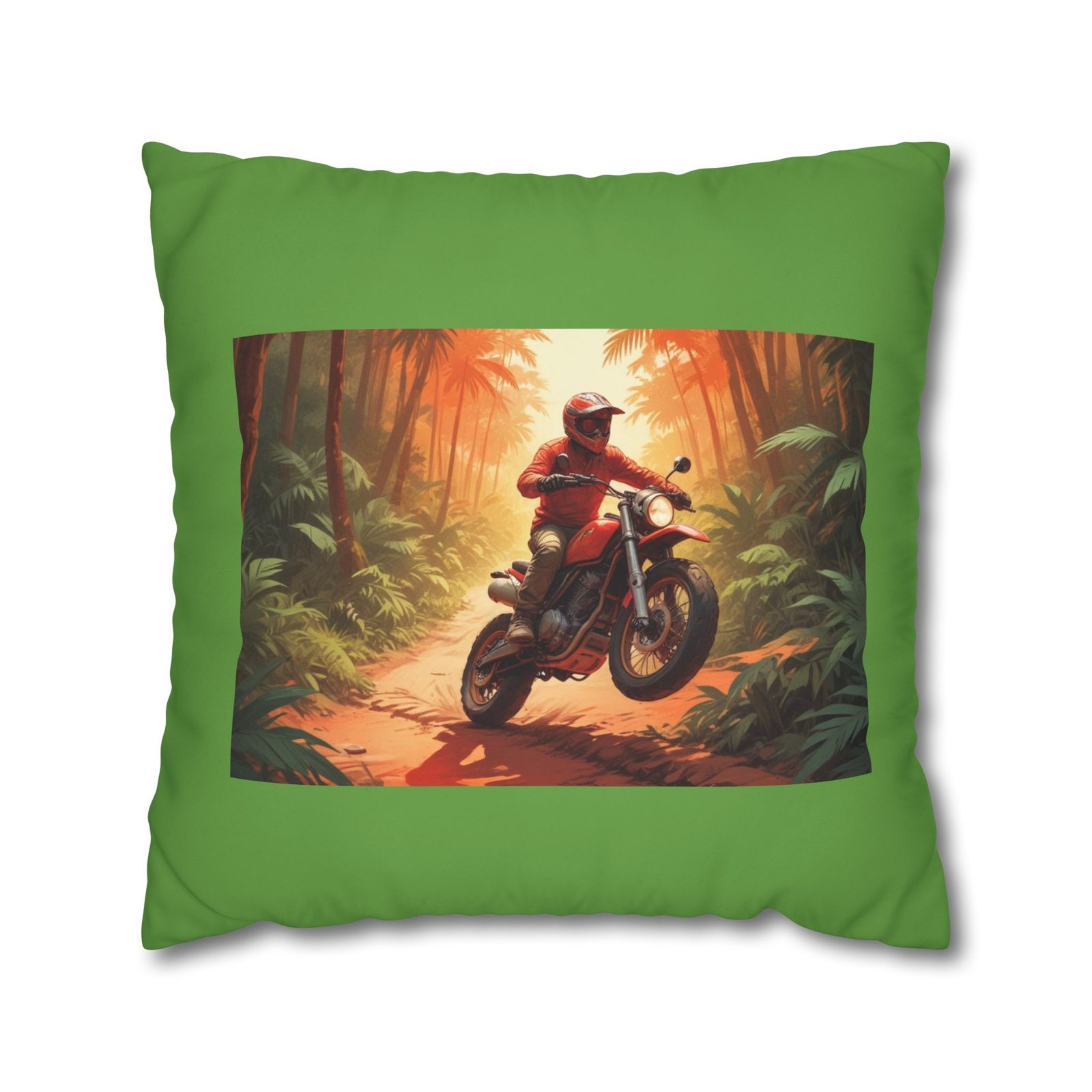 Scrambling Bikes Square Poly Canvas Pillowcase - Image 13