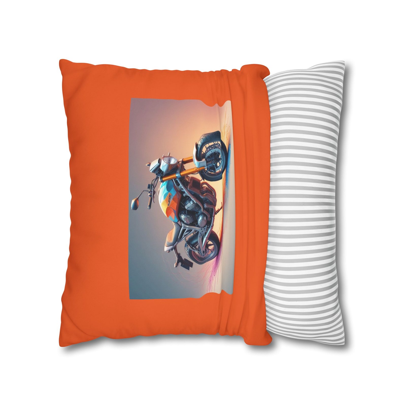 Scrambling Bikes Square Poly Canvas Pillowcase - Image 10