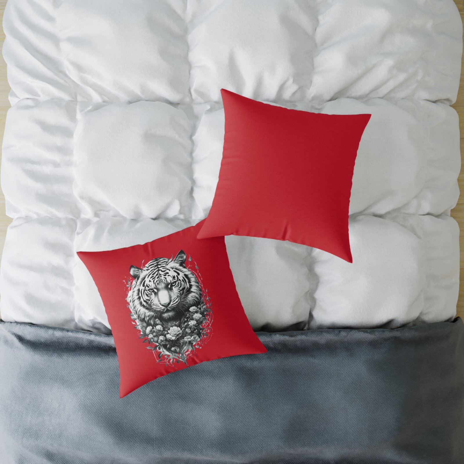 Tiger Square Poly Canvas Pillow - Image 12