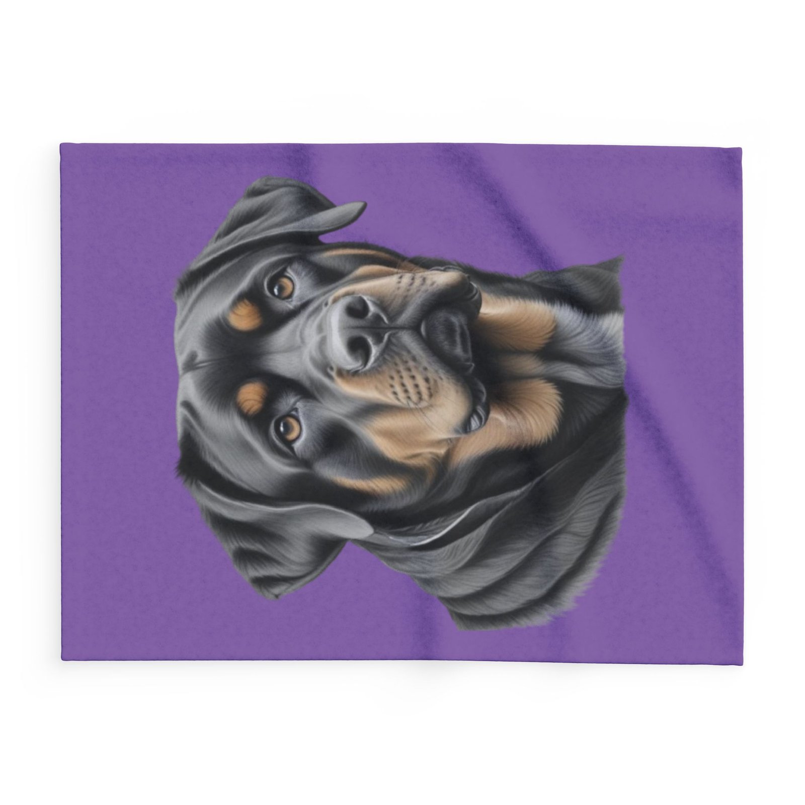 08 Rottweiller Puppy Arctic Fleece Blanket - Image 2