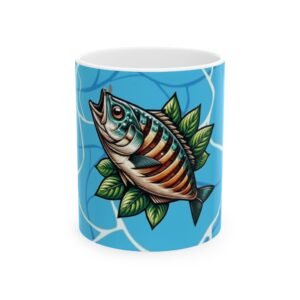 Fishing Fish Water Sports Ceramic Mug - Perfect for Coffee Lovers, Floral Art, Home Decor, Gift Ideas, 11oz, 15oz