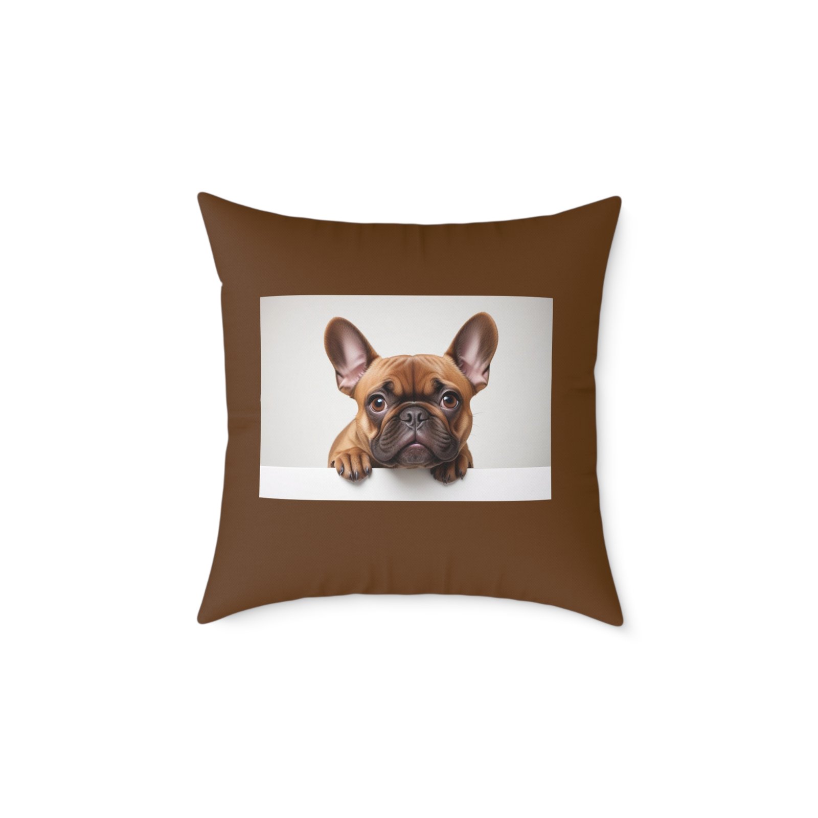 French Bulldog Square Poly Canvas Pillow 08 - Image 9