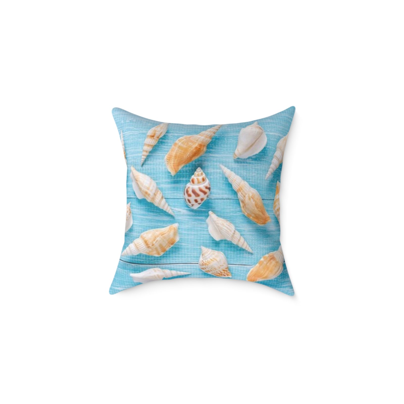 Sea shells Seaside Beach Square Poly Canvas Pillow 08 - Image 5