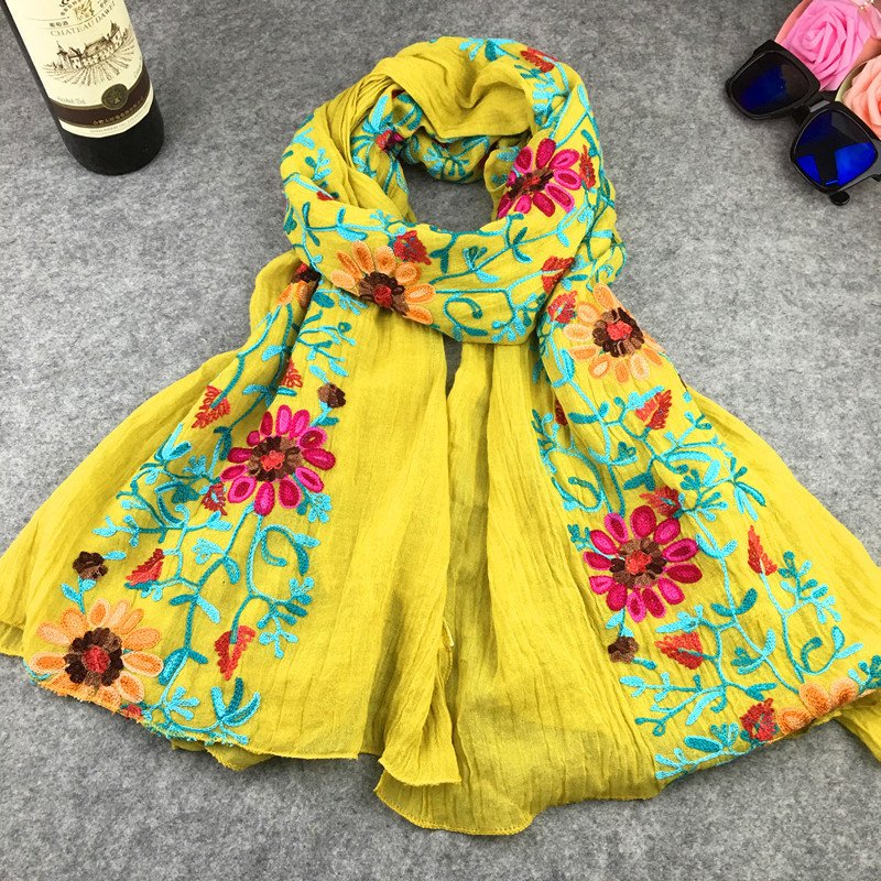 Indian Nibor Cotton And Linen Scarf - Image 9