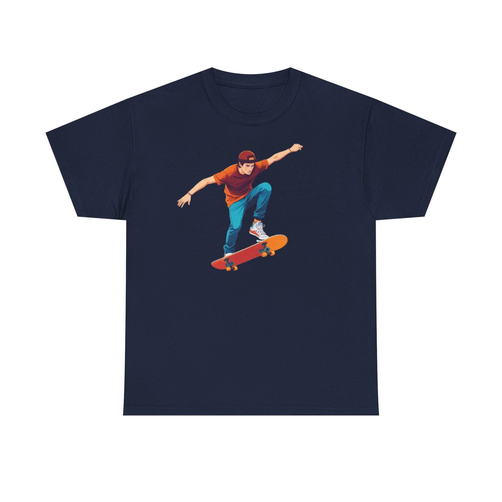 Skateboard Unisex Heavy Cotton Tee - Image 57