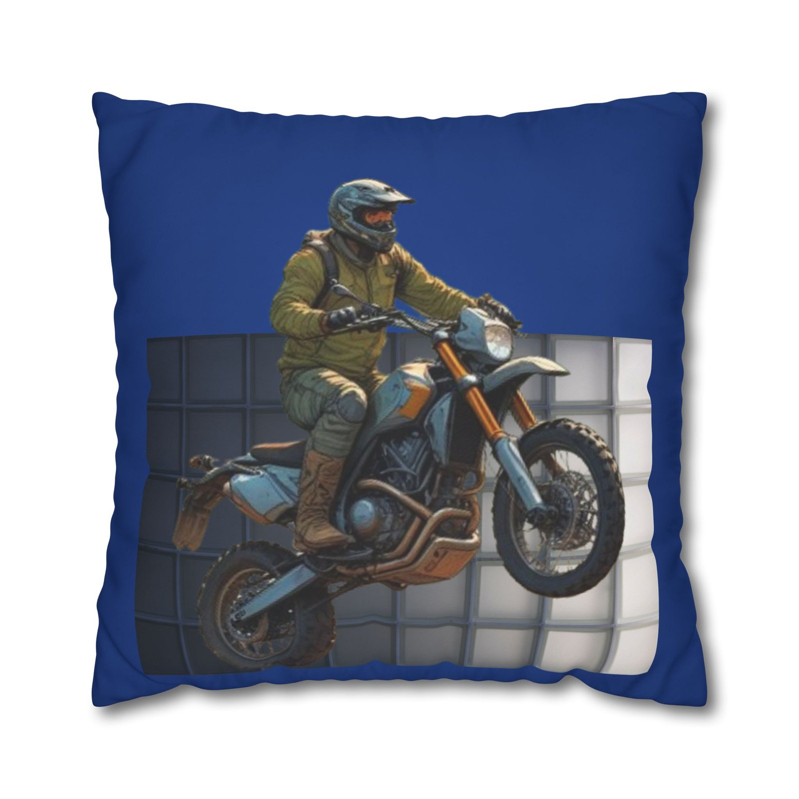 Scrambling Bikes Square Poly Canvas Pillowcase - Image 17
