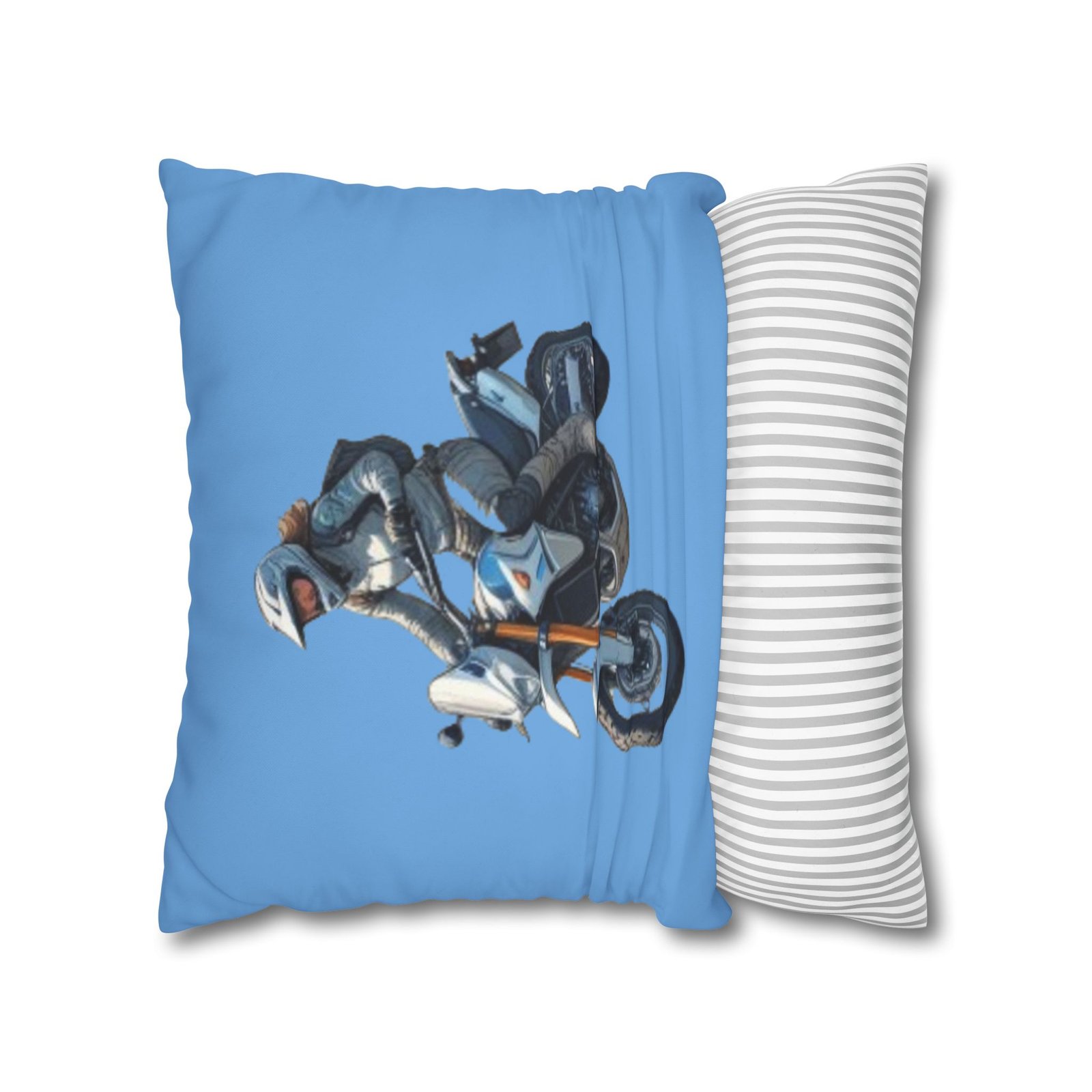 Scrambling Bikes Square Poly Canvas Pillowcase - Image 10