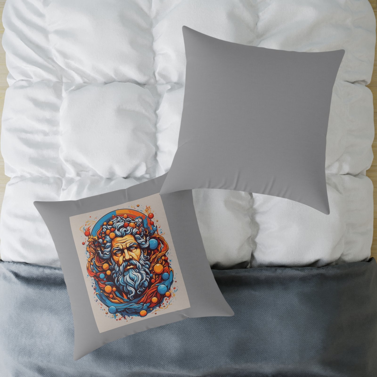 In The Deep Print Square Poly Canvas Pillow - Image 20