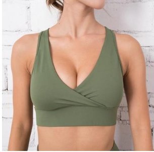 Women's quick-drying sports bra women's yoga clothing Shock-collecting V-neck sexy fitness sports underwear - Image 5