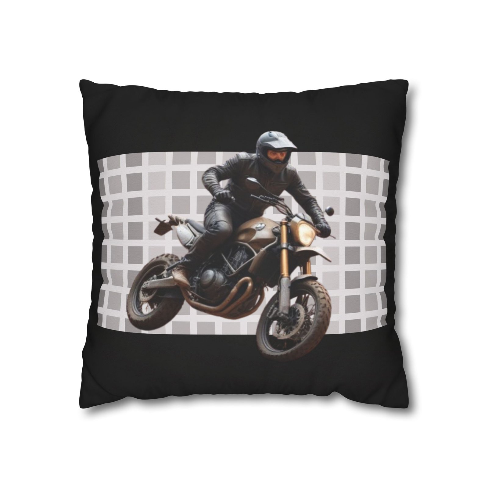Scrambling Bikes Square Poly Canvas Pillowcase - Image 5