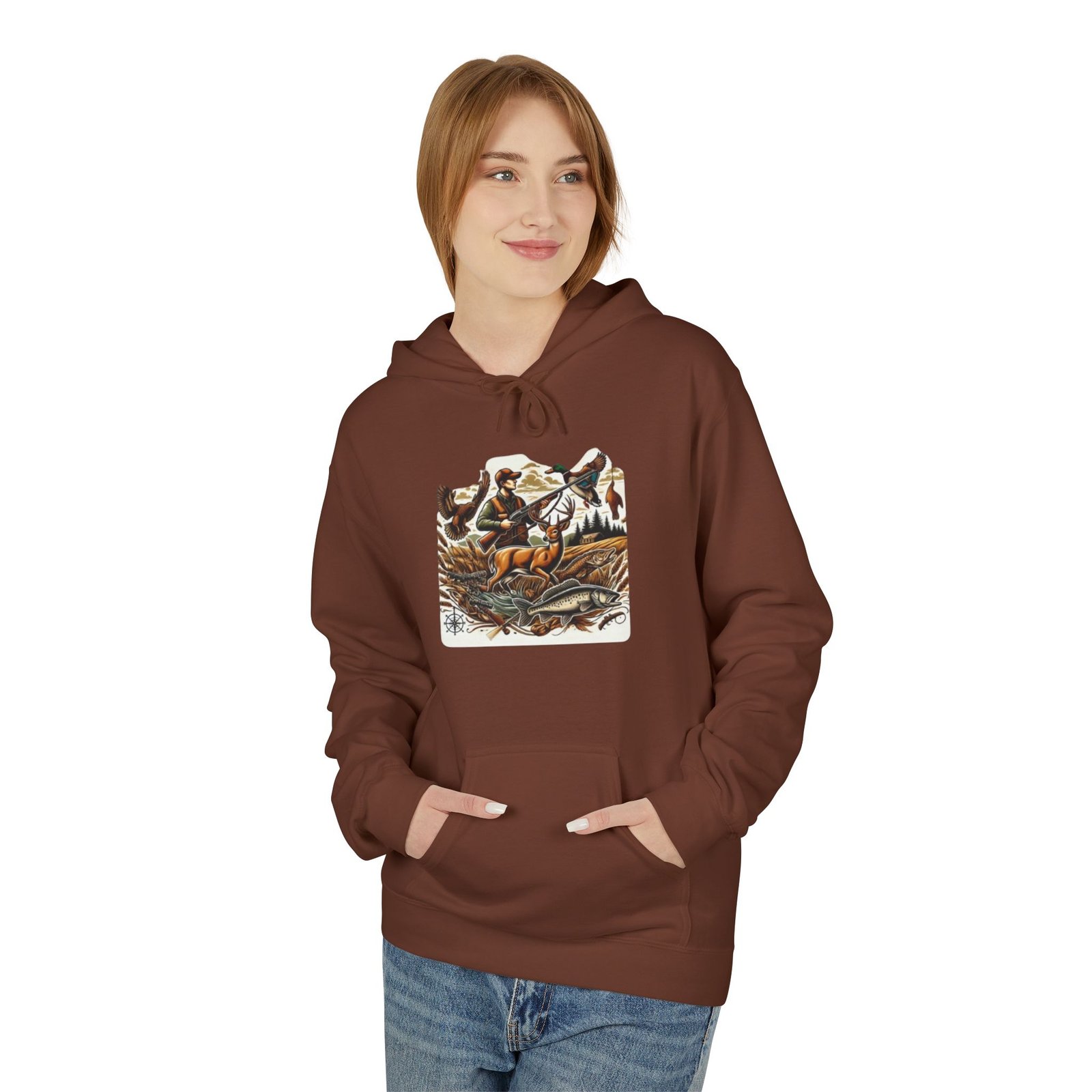Fishing Adventure Water Sport Fleece Hoodie | Perfect Gift for Anglers, Outdoor Enthusiasts, Fishing Trips, Birthdays, and Summer - Image 11