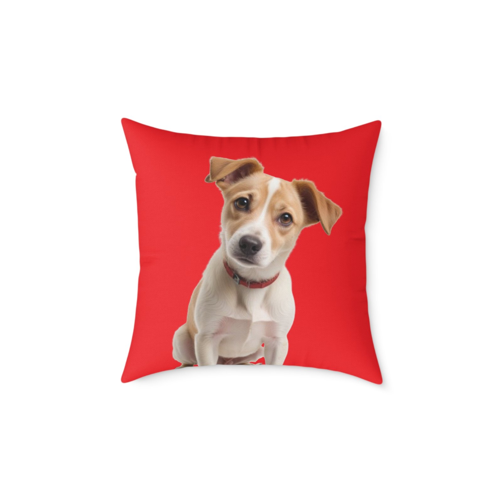 Jack Russell Square Poly Canvas Pillow - Image 9