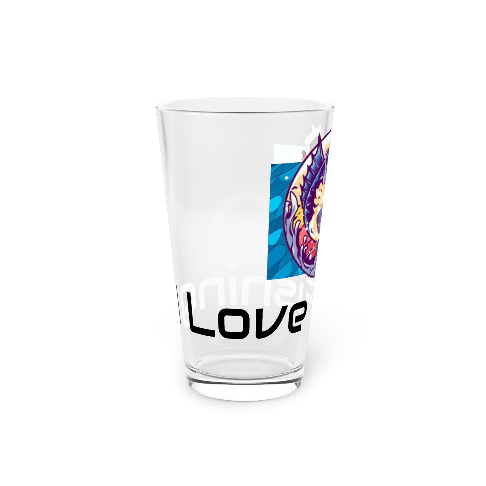 Fish Fishing Water Sports Glass Pint Glass, Unique Beer Glass, Funny Gift for Fisherman, Independence Day Drinkware, Perfect for Summer BBQs - Image 2