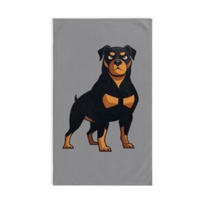 Rottweiler Plaid Hand Towel, Dog Lover Gift, Kitchen Decor, Pet Accessories, Unique Home Decor, Holiday Gift Idea