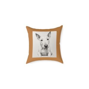 English Bull Terrier Square Poly Canvas Pillow