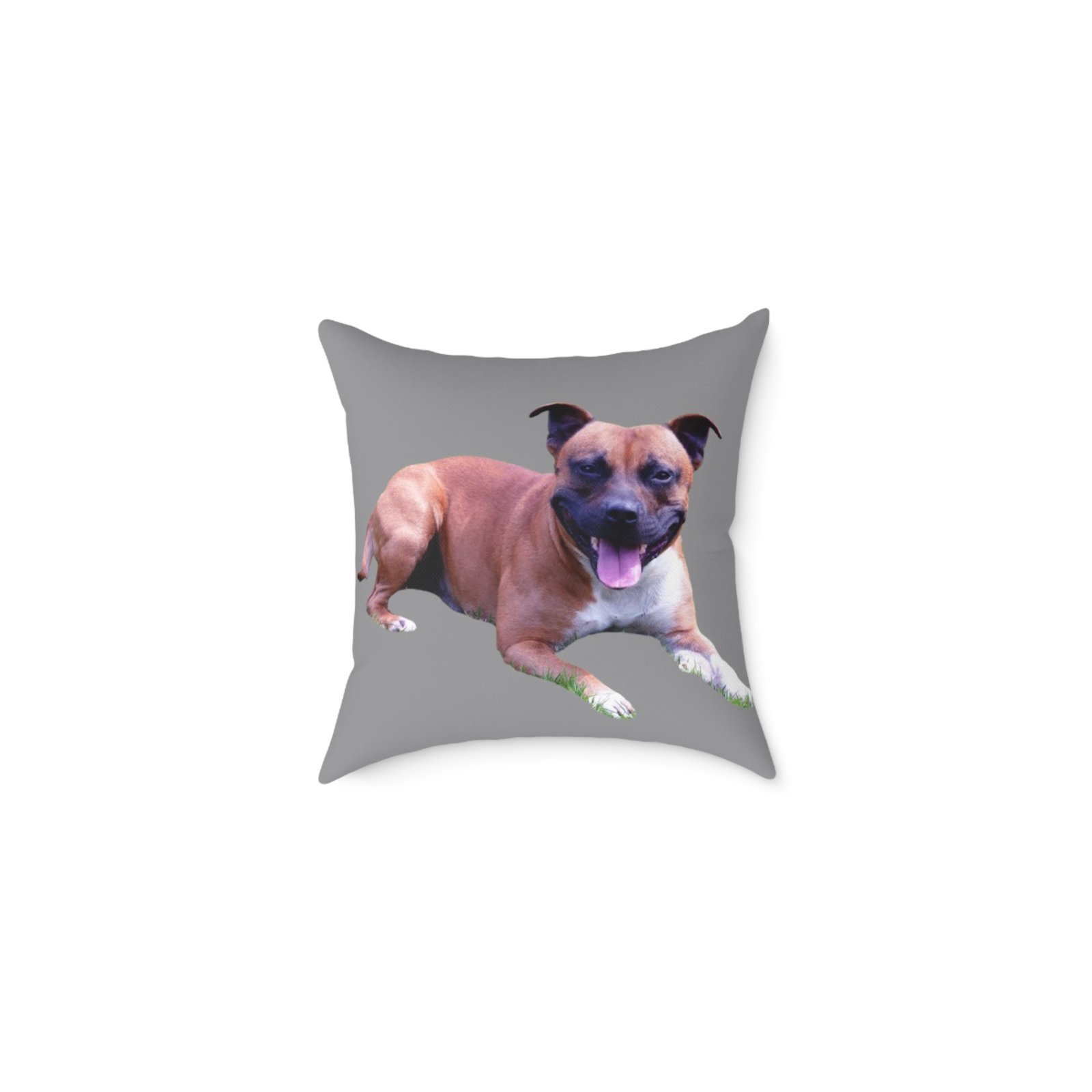Staffordshire Bull Terrier Square Poly Canvas Pillow