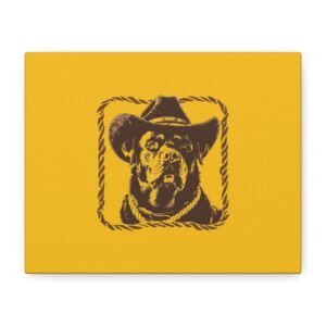 Rottweiler Rotty Dog Canvas Art - 1.25" Stretched Matte Print for Pet Lovers