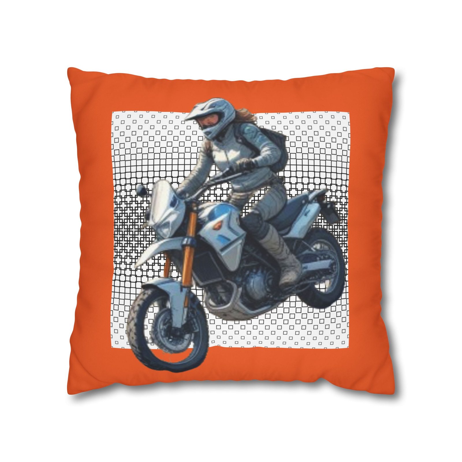 Scrambling Bikes Square Poly Canvas Pillowcase - Image 9