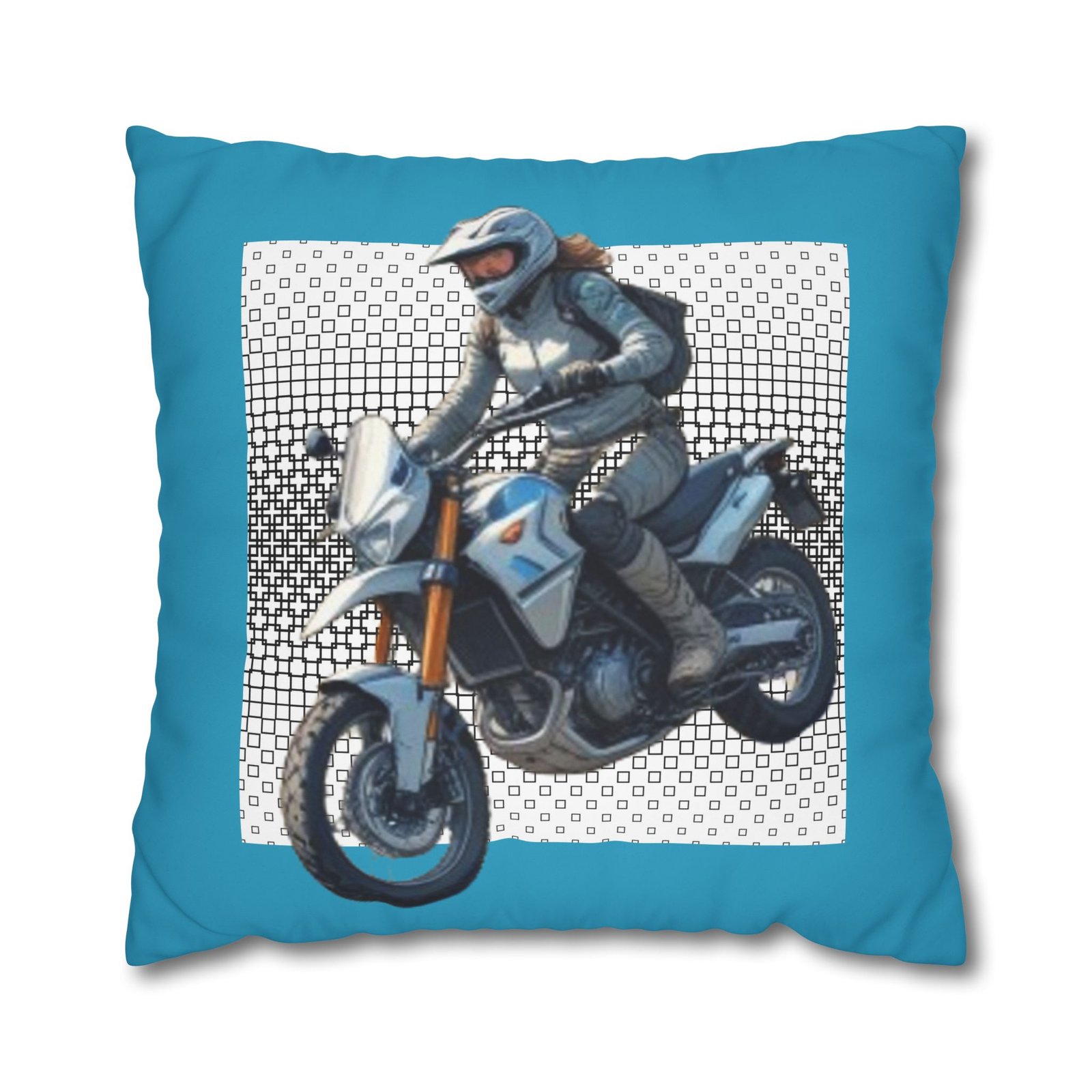 Scrambling Bikes Square Poly Canvas Pillowcase - Image 17