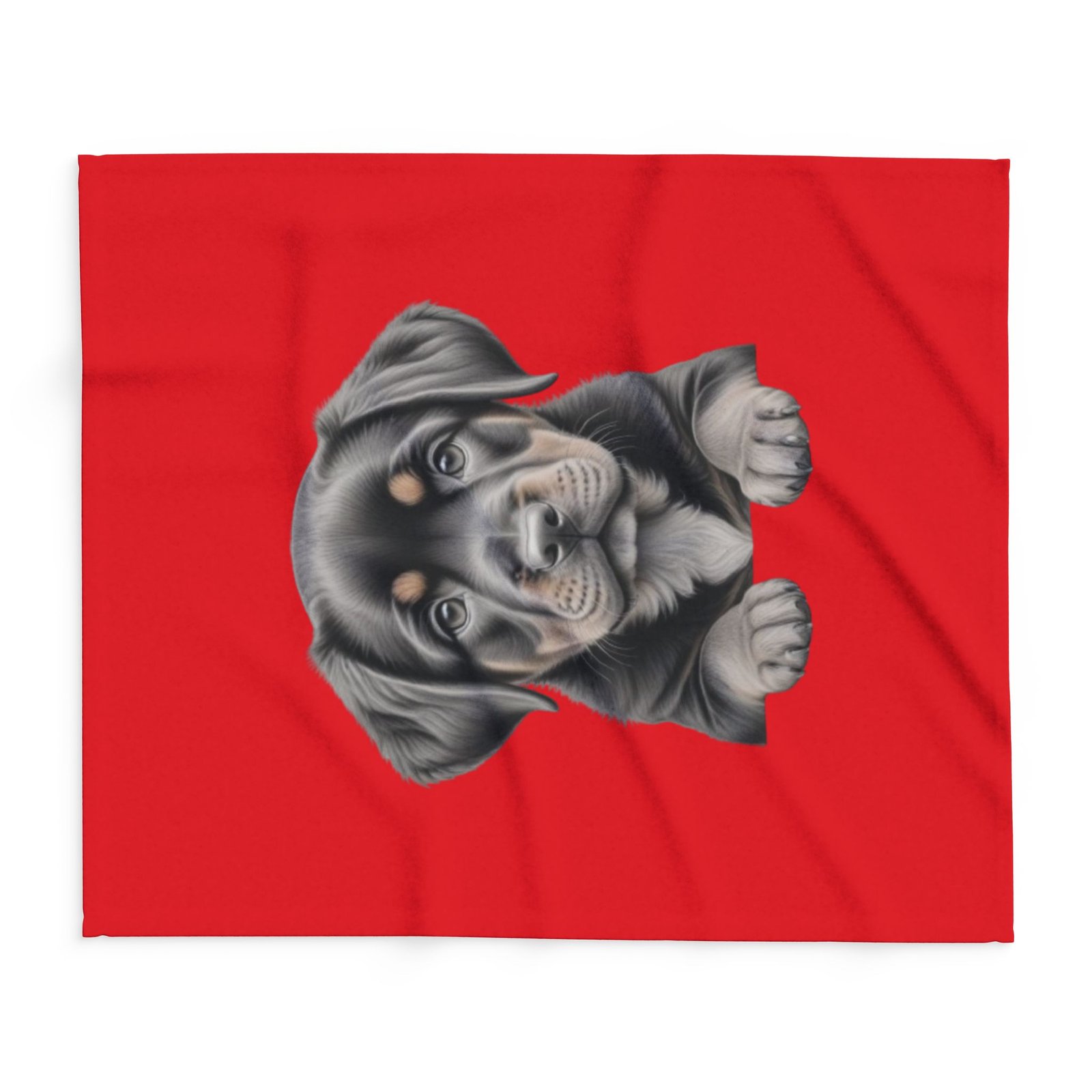 Rottweiller Puppy Arctic Fleece Blanket - Image 6