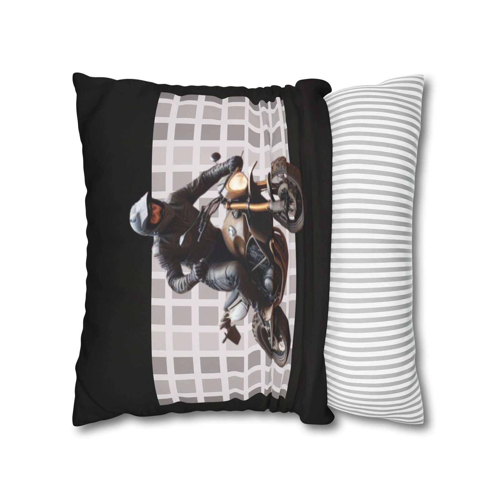 Scrambling Bikes Square Poly Canvas Pillowcase - Image 10