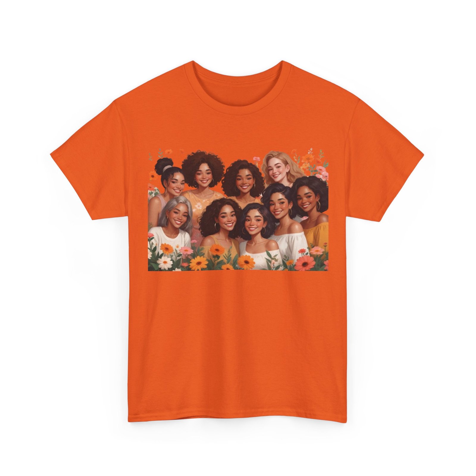 Among The Flowers Unisex Heavy Cotton Tee - Image 23