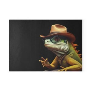 Iguana Dragon Glass Cutting Board - Unique Kitchen Decor, Perfect Gift for Chefs, Home Cooks, and Housewarmings, Ideal for Birthdays or Holidays