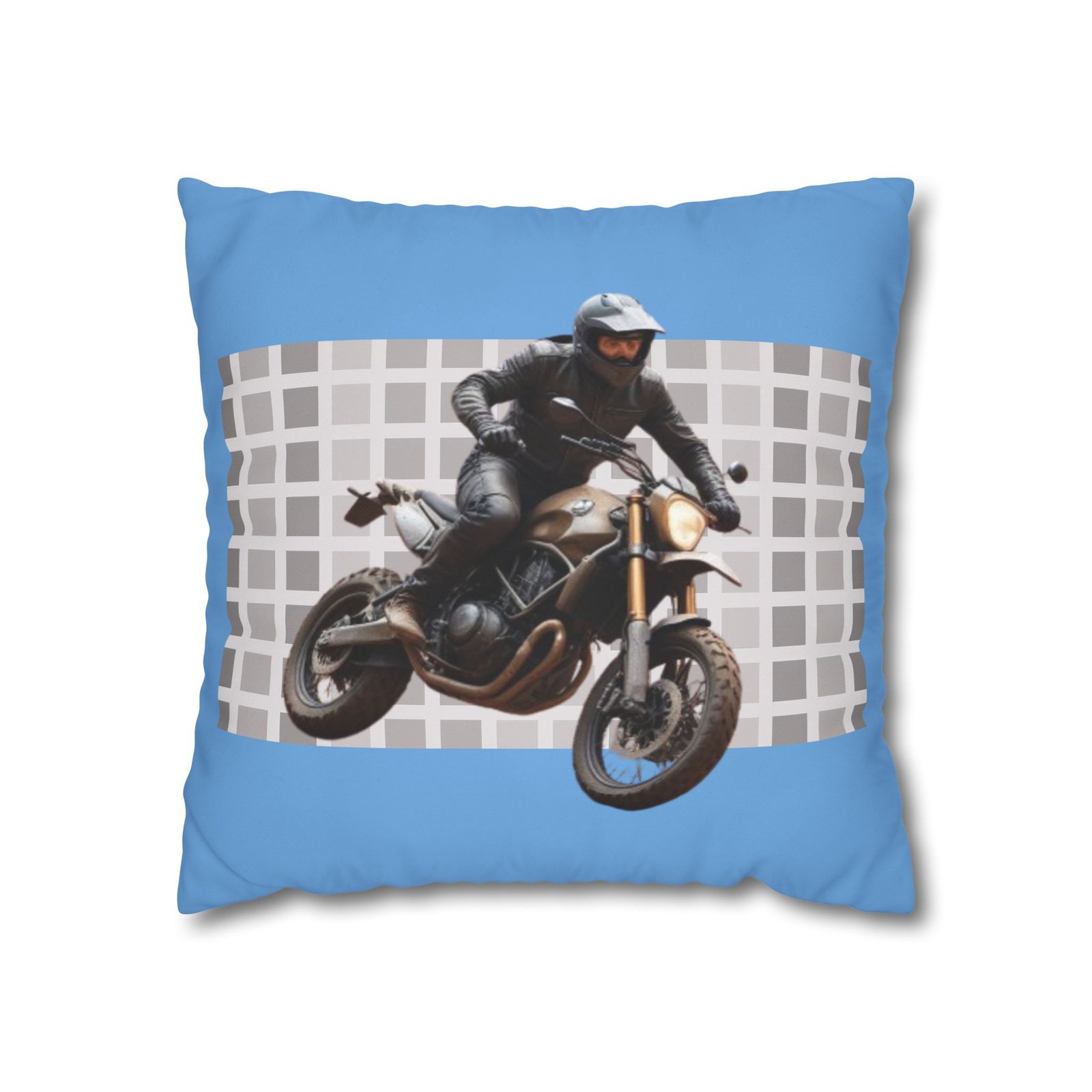 Scrambling Bikes Square Poly Canvas Pillowcase - Image 5