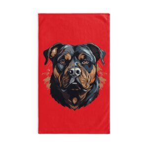 Rottweiler Plaid Hand Towel, Dog Lover Gift, Kitchen Decor, Pet Accessories, Unique Home Decor, Holiday Gift Idea