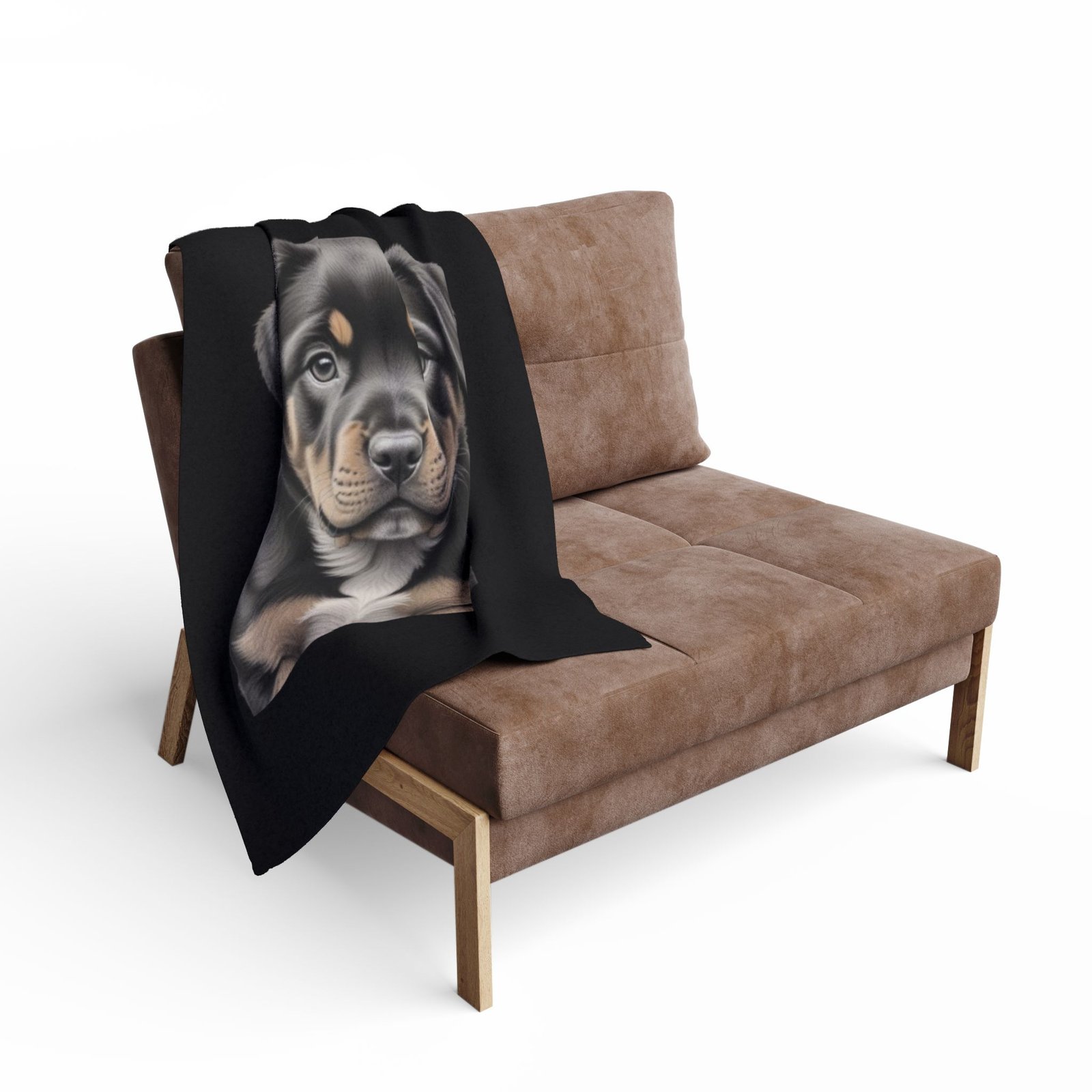 Rottweiller Puppy Arctic Fleece Blanket 08 - Image 4
