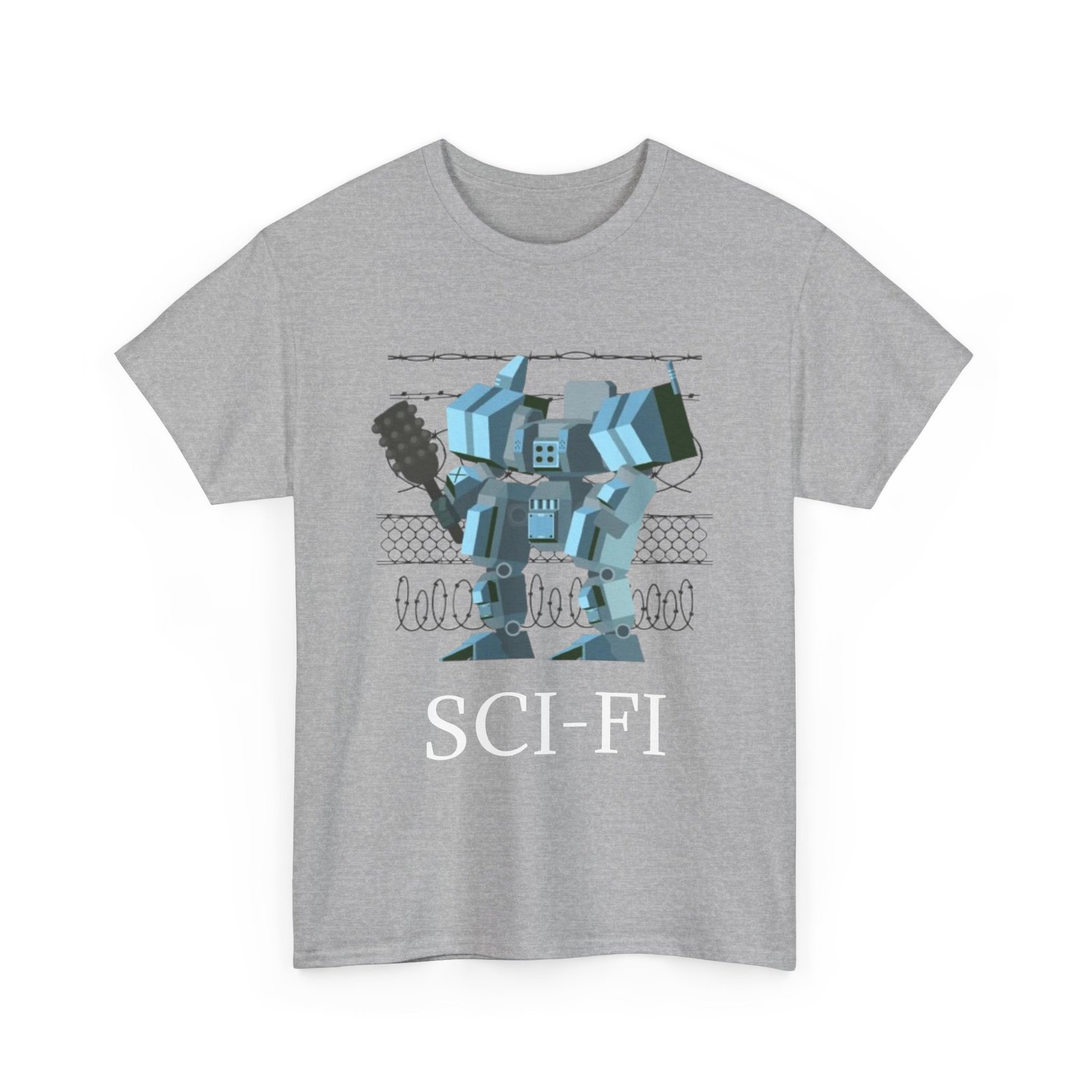 Sci-Fi Robot Futuristic Tee, Unisex Cotton T-Shirt, Geeky Clothing, Perfect Gift for Sci-Fi Lovers, Casual Wear, Unique Graphic Tee - Image 19