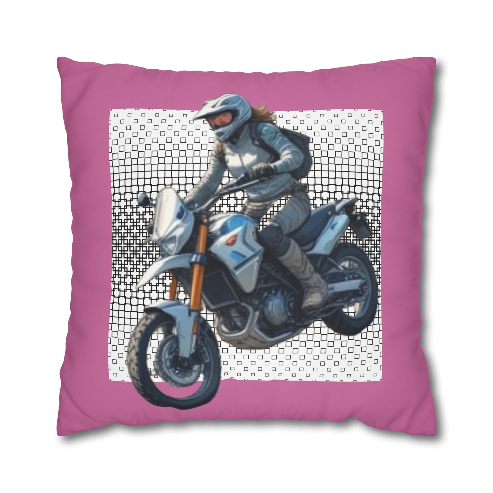 Scrambling Bikes Square Poly Canvas Pillowcase - Image 17