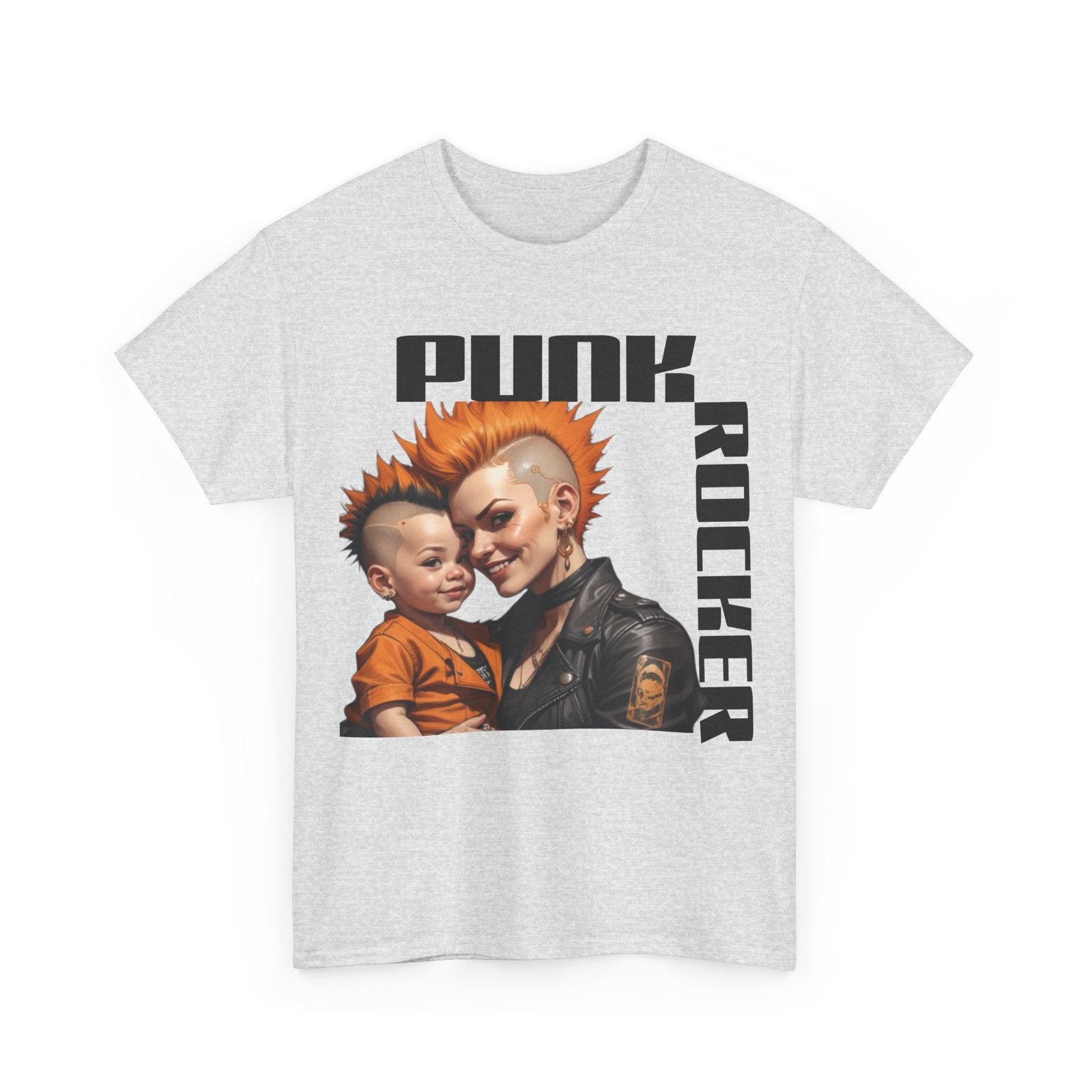 Punk Mother Daughter Father Son Grandparents Grandkids Matching Unisex Heavy Cotton Tee - Image 7