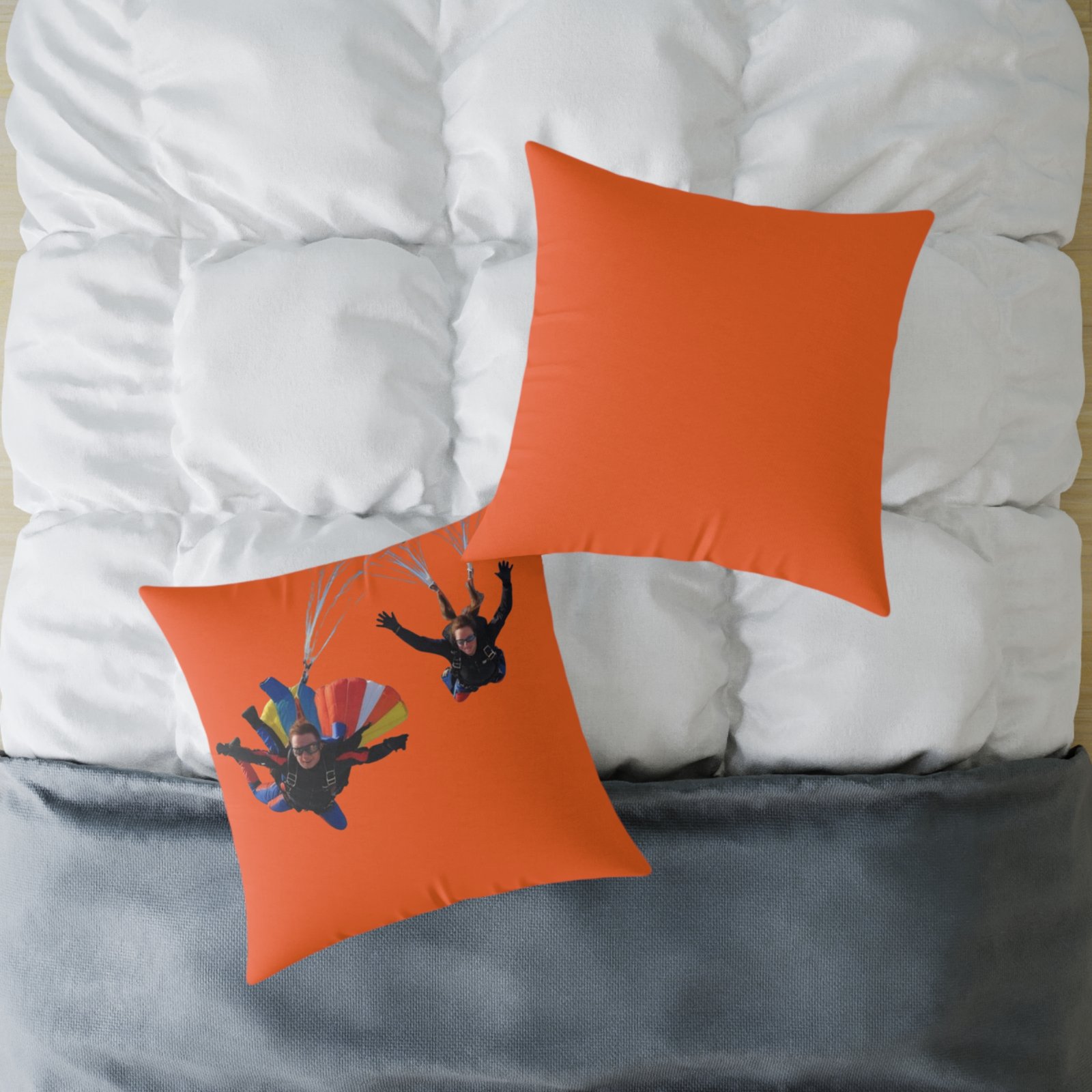 Parachuters Square Poly Canvas Pillow - Image 16