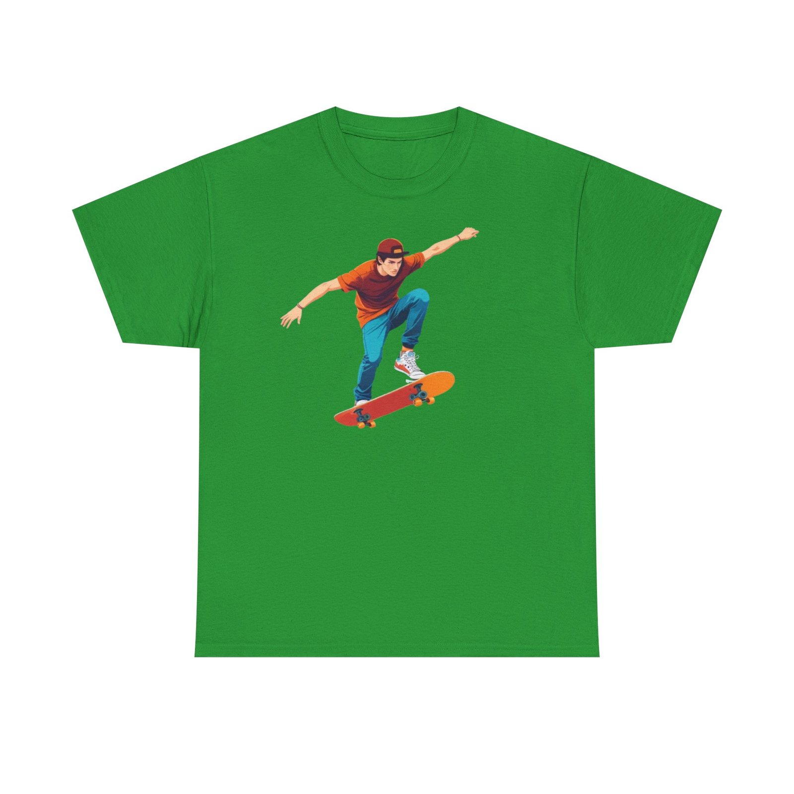 Skateboard Unisex Heavy Cotton Tee - Image 37