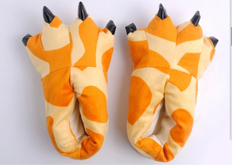 Winter Soft Warm Dinosaur Paw Funny Slippers for Men Women Kids Parent-child Home House Slipper Shoes Room Cotton Shoes - Image 6