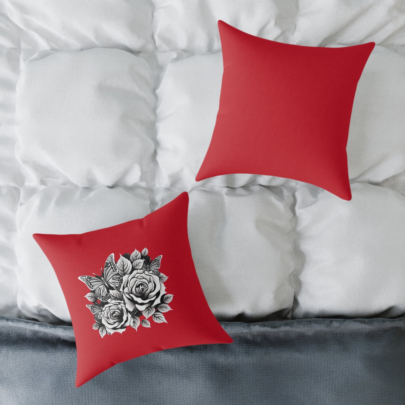 Butterfly Square Poly Canvas Pillow - Image 8