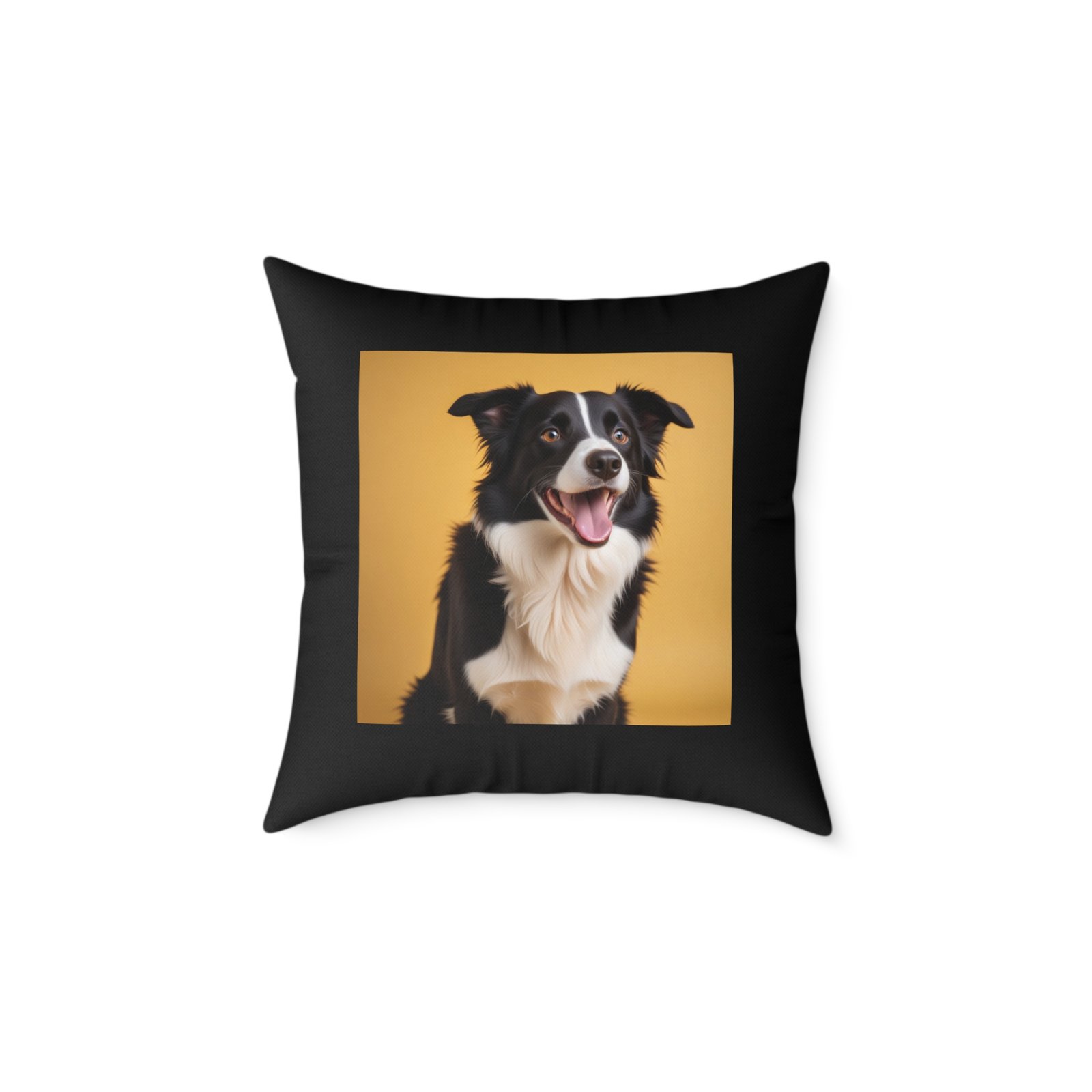Border Collie Dog Pet Puppy Cushion .Square Poly Canvas Pillow 08 - Image 9