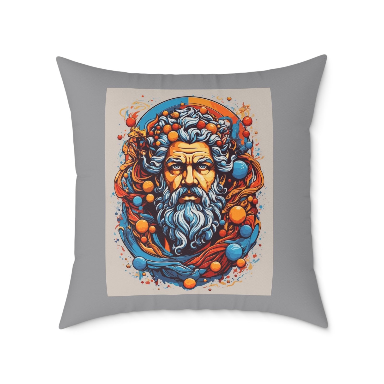 In The Deep Print Square Poly Canvas Pillow - Image 17