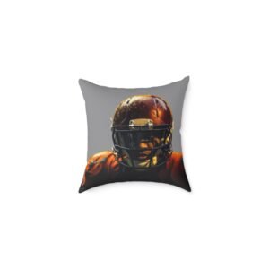 American Football Square Poly Canvas Pillow