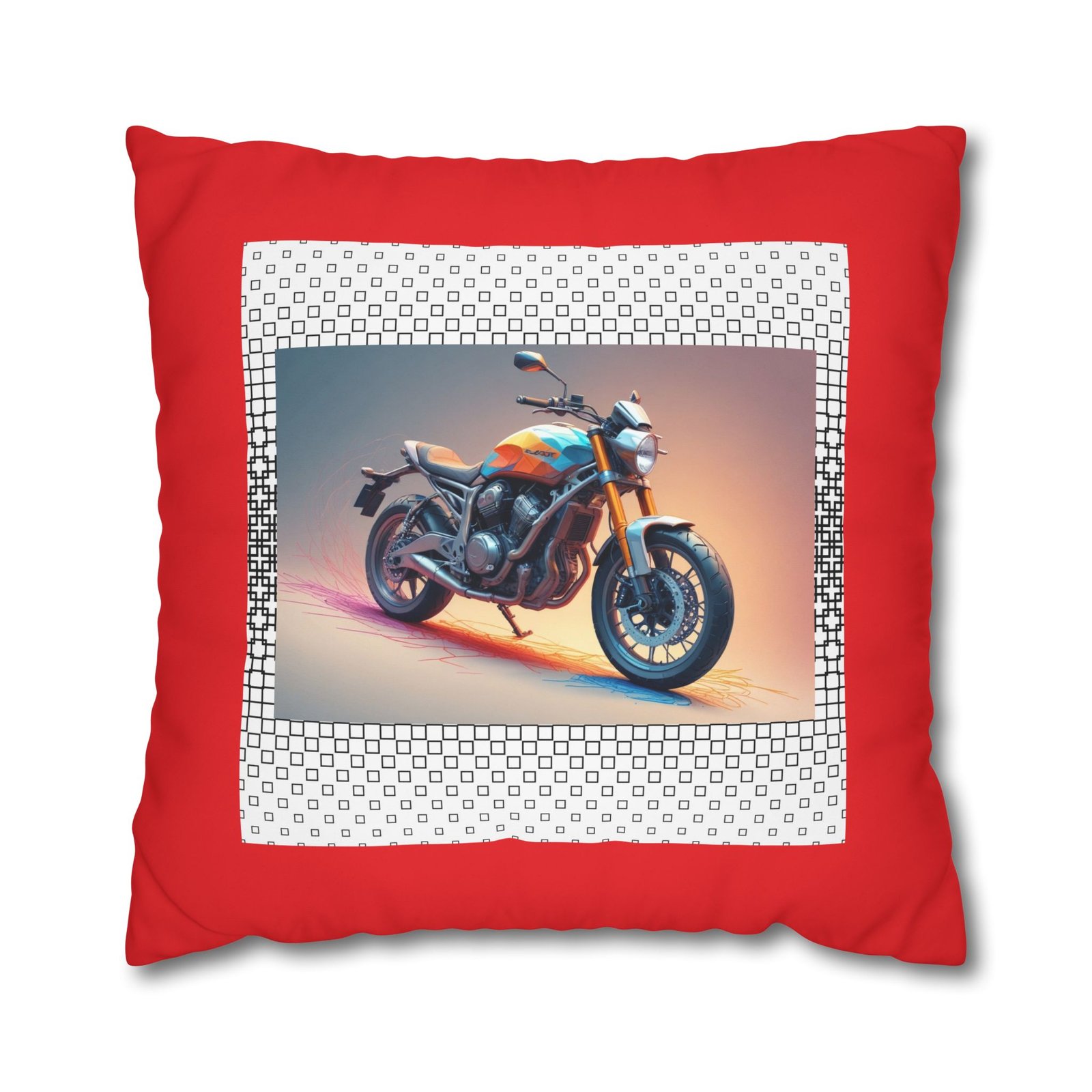 Scrambling Bikes Square Poly Canvas Pillowcase - Image 17