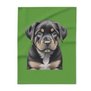 Rottweiller Puppy Arctic Fleece Blanket 71