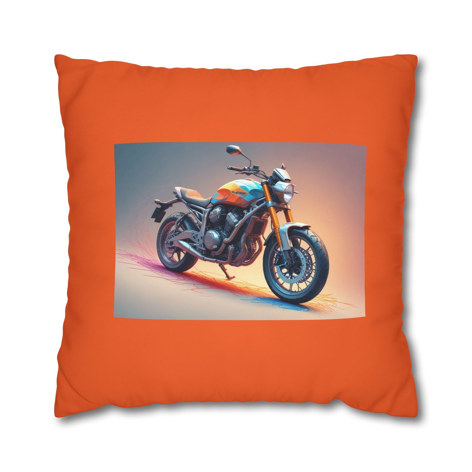 Scrambling Bikes Square Poly Canvas Pillowcase - Image 17