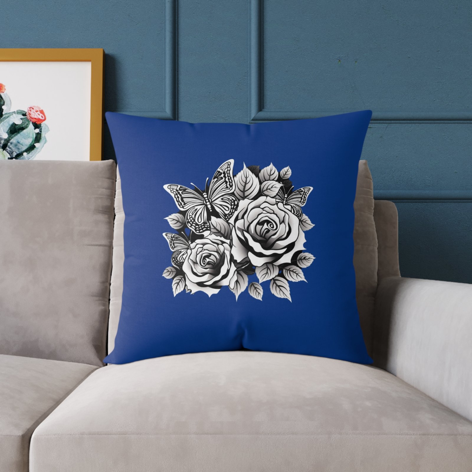 Butterfly Square Poly Canvas Pillow - Image 15