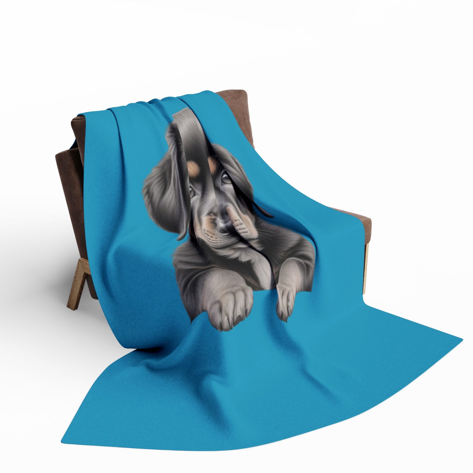 Rottweiller Puppy Arctic Fleece Blanket 08 - Image 12