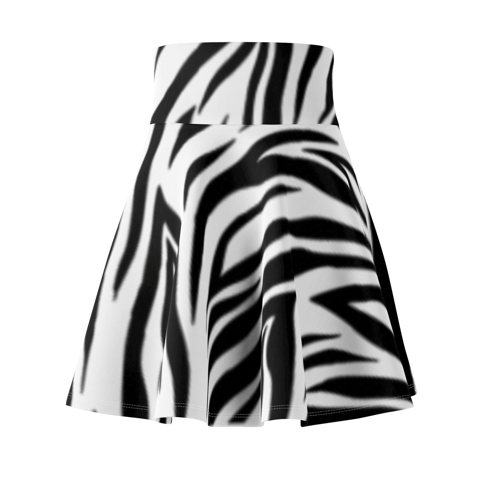 Zebra Print Women's Skater Skirt - Boho Chic Style for Spring & Summer - Image 2