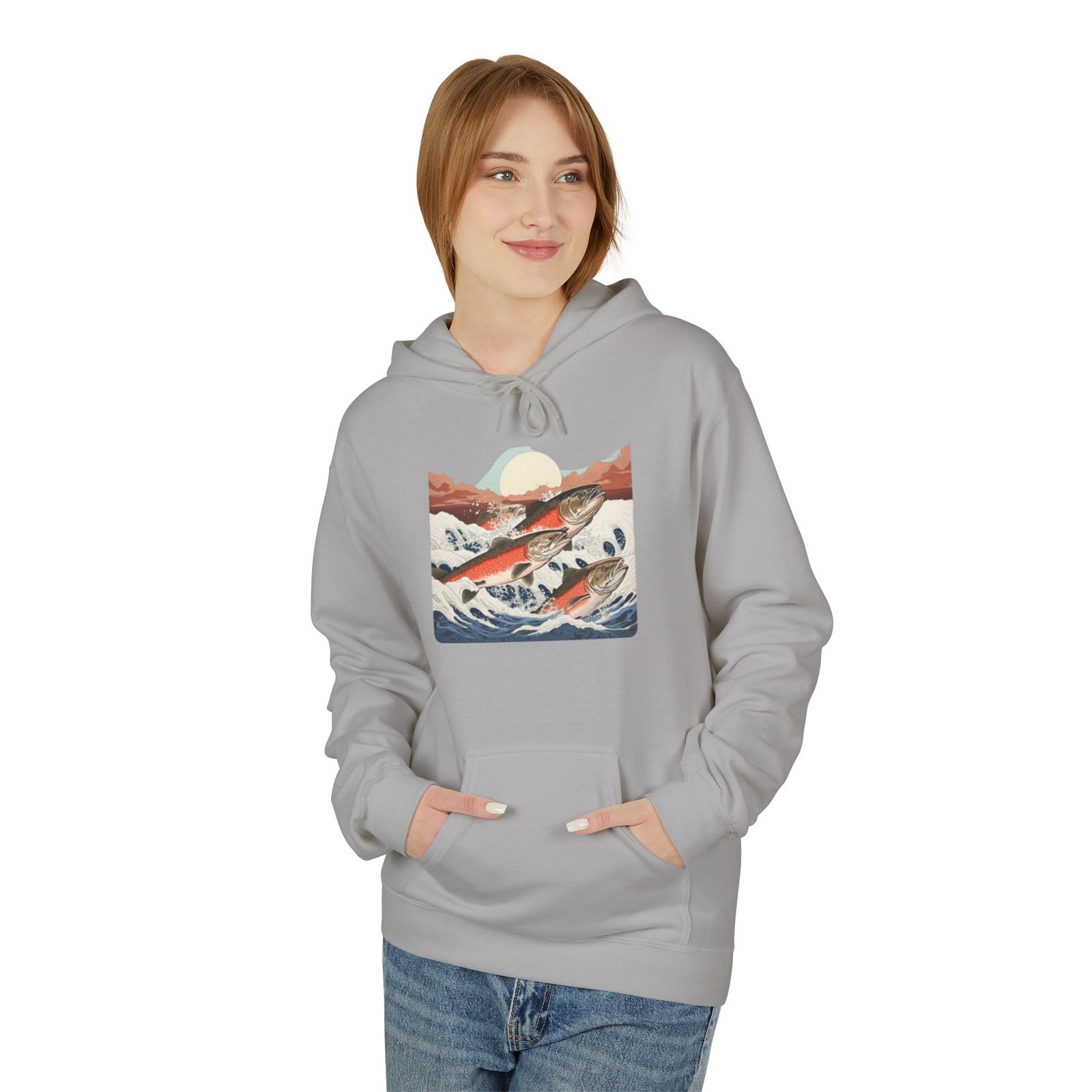 Fishing Adventure Water Sport Fleece Hoodie | Perfect Gift for Anglers, Outdoor Enthusiasts, Fishing Trips, Birthdays, and Summer - Image 7